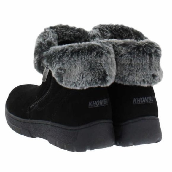 Khombu Jessica All Weather Boots Suede Leather 10 - Picture 12 of 12